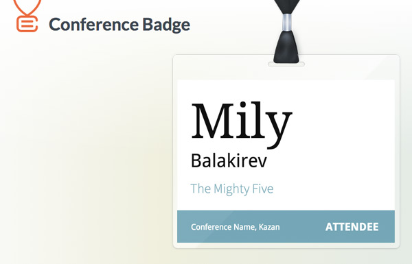 conference badge