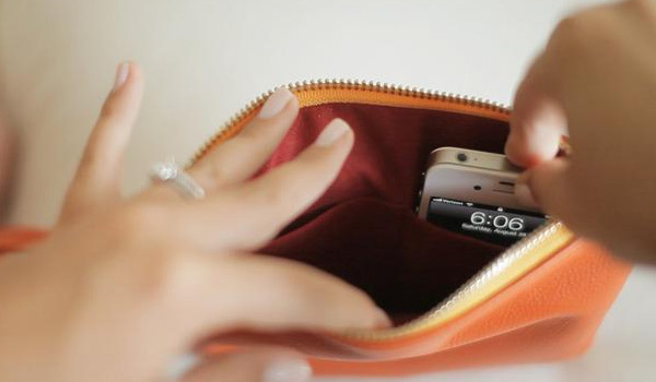everpurse iphone charging clutch and hand bag / purse