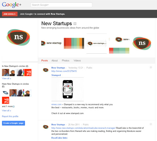 new startups google plus